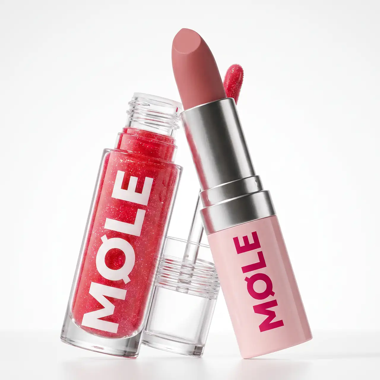 MQLE Gloss & Satin 2'li Ruj ve Dudak Parlatıcısı Seti – Dragon Fruit Hypergloss ve Crush Soft Satin ikili seti