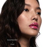 MQLE Gloss & Satin 2'li Ruj ve Dudak Parlatıcısı Seti – Raspberry Soft Satin ve Pink Dream Hypergloss dudak görünümü