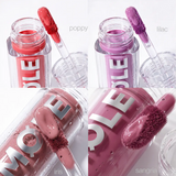 MQLE Glow Wardrobe 6'lı Işıltılı Likit Allık Seti – POPPY ve LILAC ürün dokuları
