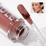 MQLE Glow Wardrobe 6'lı Işıltılı Likit Allık Seti – RUST tonu ve yanakta görünümü