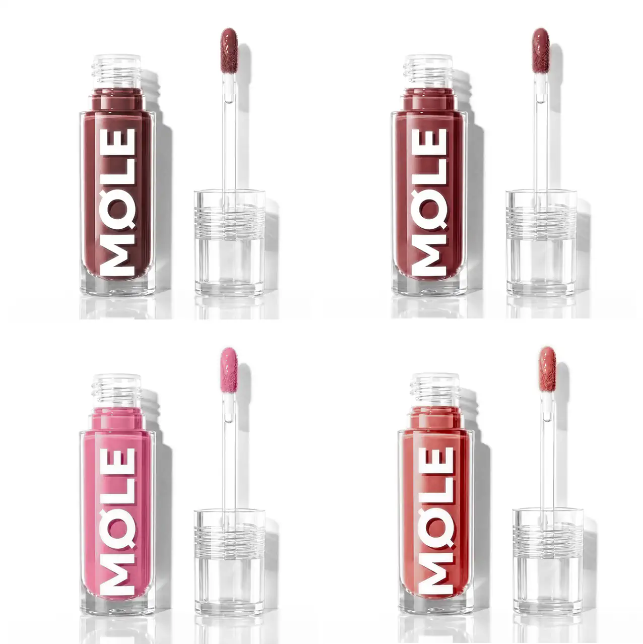 MQLE Gloss Drop 4'lü Hypergloss Seti – Cherrycola, Darkhoney, Milkypink ve Nudeglow Hypergloss dörtlüsü