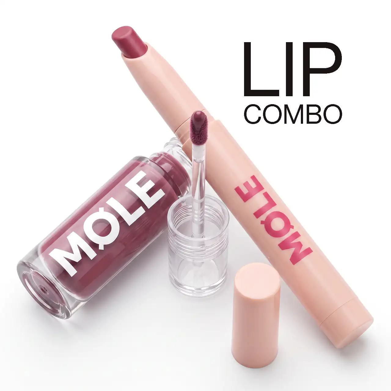 MQLE Melt & Shine 2'li Ruj ve Dudak Parlatıcısı Seti – Berry Noir Melt Stix ve Hypergloss ürün ikilisi