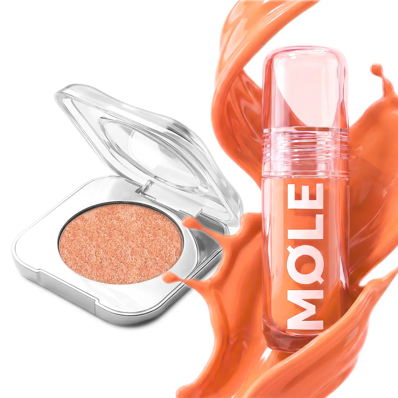 MQLE Apricot Glaze 2'li Göz ve Yanak Makyaj Seti – MOLTEN Pure Pigment ve APRICOT Glow Blush ikili seti