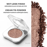 MQLE Nude Dimension 3 Adım Makyaj Seti – Brunel Pure Pigment ürünü ve ışıltı doku görseli