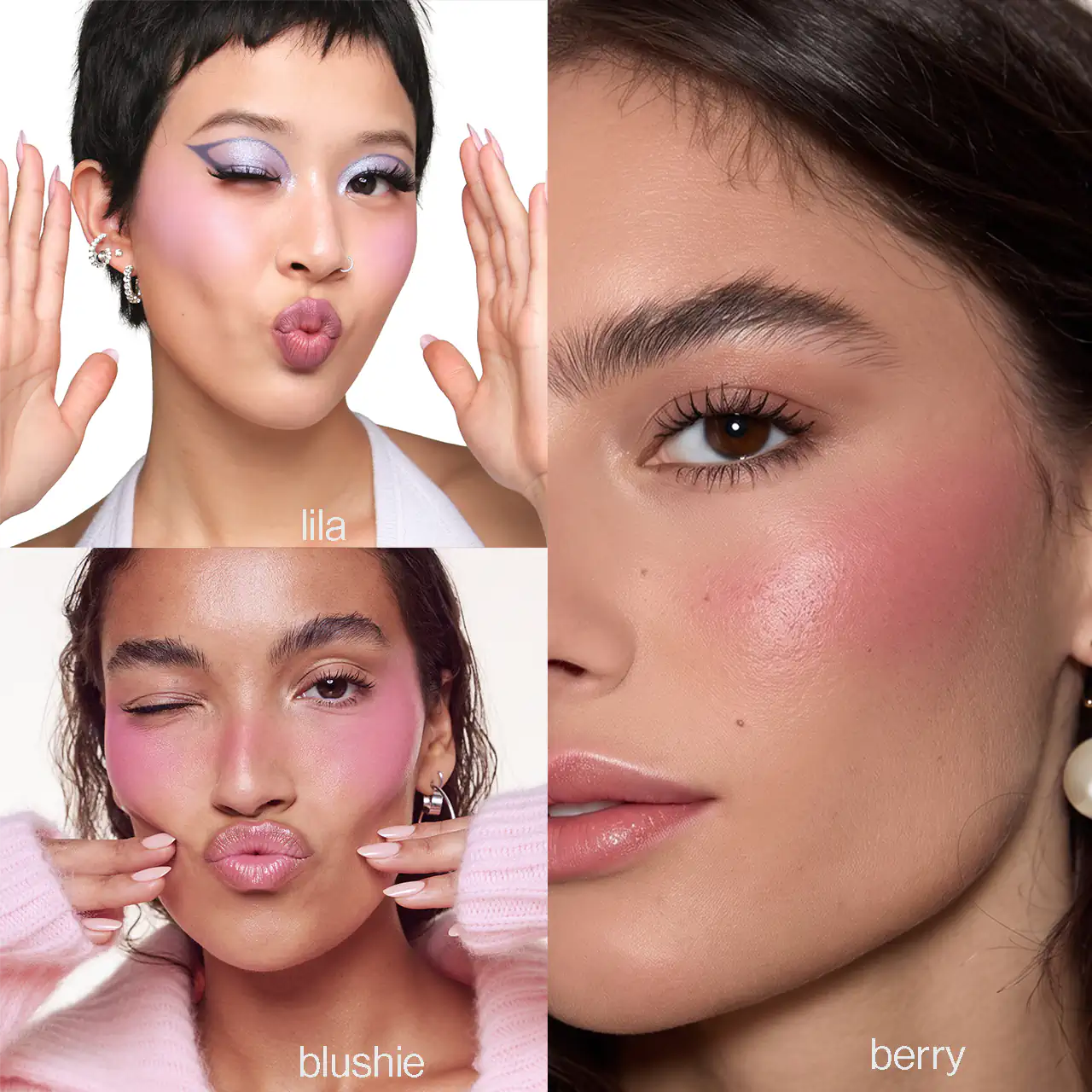 MQLE Velvet Blush 3'lü Krem Allık Seti – Lila, Berry, Blushie Velvet Blush üçlüsü