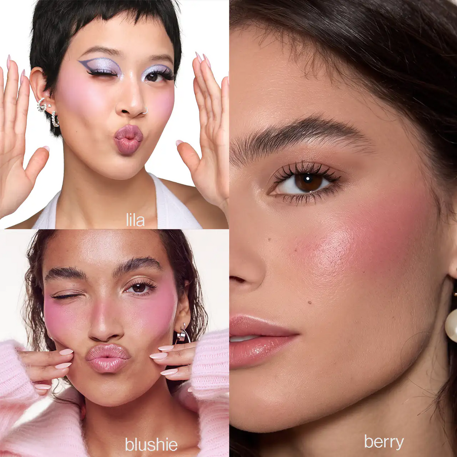 MQLE Velvet Blush 3'lü Krem Allık Seti – Lila, Berry, Blushie Velvet Blush üçlüsü
